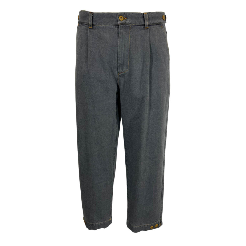 MADSON by BottegaChilometriZero men's jeans trousers grey DU23353 MADE IN ITALY
