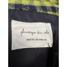 PHYSIQUE DU ROLE cappotto donna over doppiopetto quadri blu/lime 23W016 MADE IN ITALY