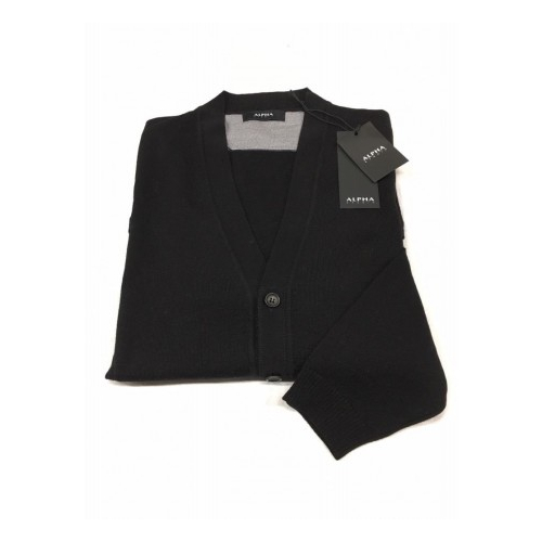 ALPHA STUDIO cardigan man mod AU-4014E black