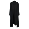LABO.ART maxi cardigan donna nero senza bottoni tasche laterali CARDIGAN MENO