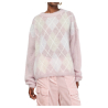 SEMICOUTURE maglia donna mohair garzato rombi rosa/panna S4WF08 MELISANDE MADE IN ITALY