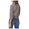INDI&COLD blusa donna fantasia floreale indigo AD139 29 100% cotone biologico
