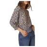 INDI&COLD blusa donna fantasia floreale indigo AD139 29 100% cotone biologico