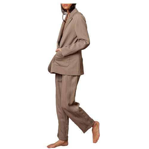 INDI&COLD pantalone donna taupe NJ281 37 64% lyocell 30% viscosa 6% poliammide