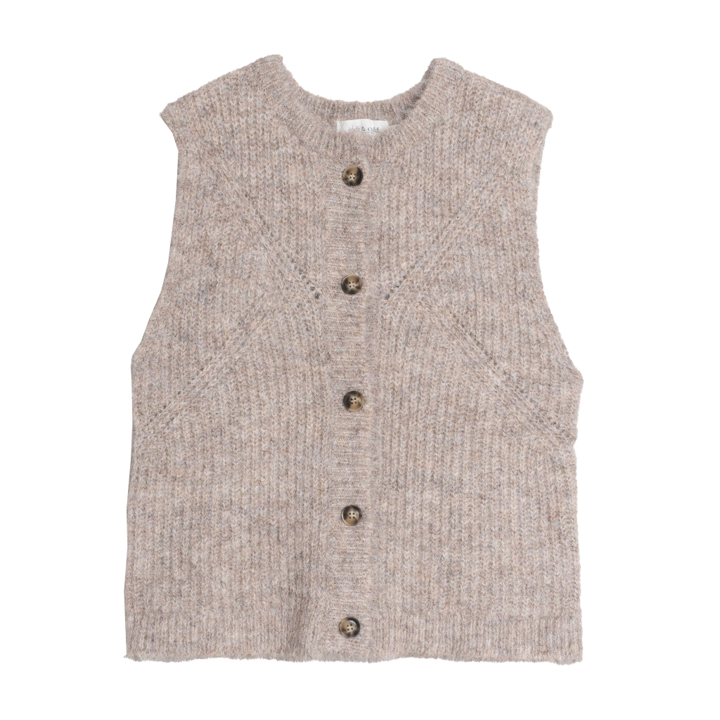 INDI&COLD women's gilet English coast taupe melange RD435 25