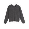 INDIANDCOLD cardigan donna lana leggera grigio AX481 42 100% lana merinos MADE IN ITALY