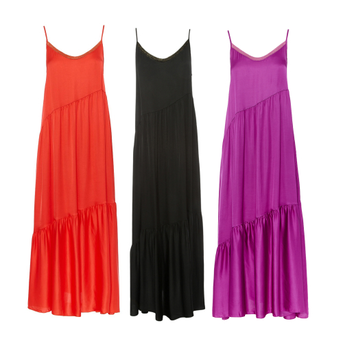 BSB abito donna lungo 051-211011 con lurex 100% viscosa