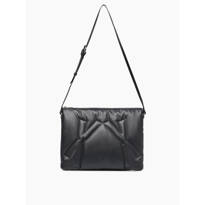 IXOS borsa donna a spalla pelle nera NORAX 100% pelle MADE IN ITALY