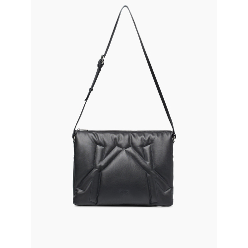 IXOS women's shoulder bag black leather NORAX 100% leather MADE IN ITALY