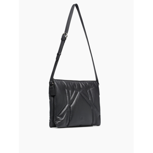 IXOS women's shoulder bag black leather NORAX 100% leather MADE IN ITALY