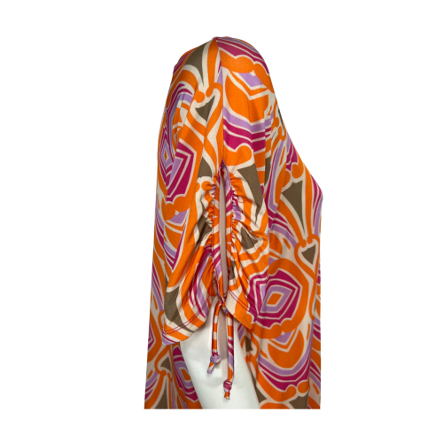 CORTE DEI GONZAGA maglia donna arancio/lilla/fango 2301 1C 6380 C2399 MADE IN ITALY