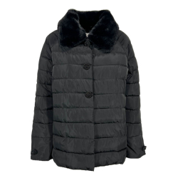 CORTE DEI GONZAGA GOLD piumino donna nero corto DC1550 TUMEMI 100% poliestere
