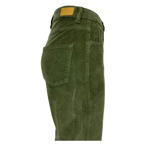 J-CUBE women's trousers model jeans flare velvet 2000 stripes KAOTICA 301 MADE IN ITALY