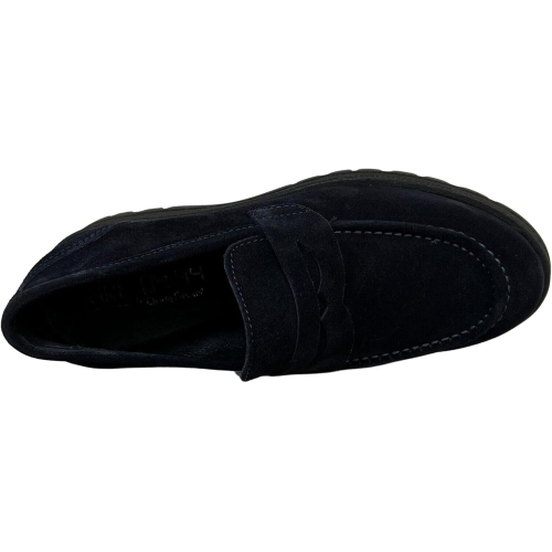 Ore 04.44 by Charly Fox Mocassino Donna camoscio Blu MOKA2/ALEX Made in Italy