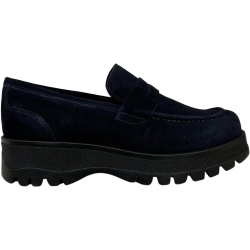 Ore 04.44 by Charly Fox Mocassino Donna camoscio Blu MOKA2/ALEX 100% Pelle Made in Italy