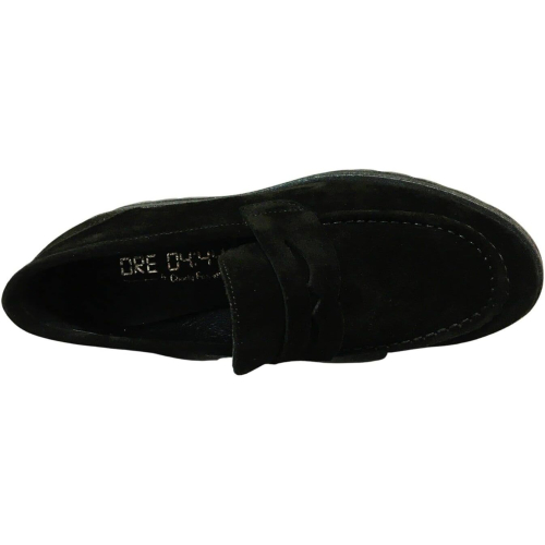 Ore 04.44 by Charly Fox Mocassino Donna camoscio Nero MOKA2/H Alex Made in Italy