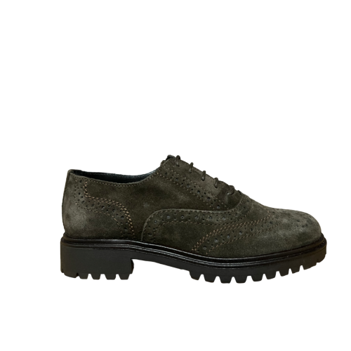 FRANCESCO BRUNELLI women's derby lace-up shoe brown suede BP4134