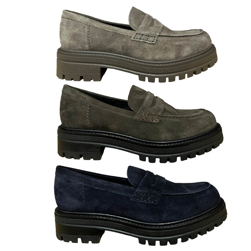 FRANCESCO BRUNELLI women's suede moccasin AO4105 100% leather
