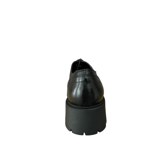 ORE 04.44 scarpa donna con lacci pelle nero RB1/ROCCIA MADE IN ITALY