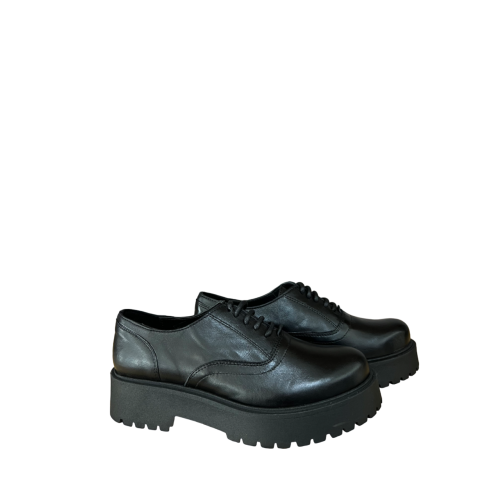 ORE 04.44 women's shoe with laces leather black RB1/ROCCIA MADE IN ITALY