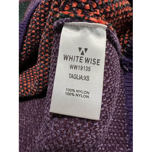 WHITE WISE maxi sweater women chenille diamonds purple/orange/green WW19135