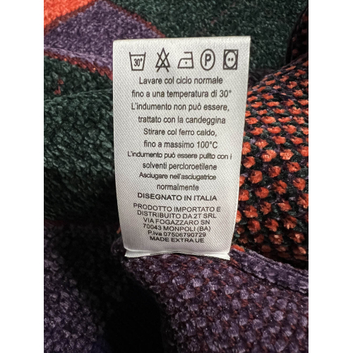 WHITE WISE maxi sweater women chenille diamonds purple/orange/green WW19135