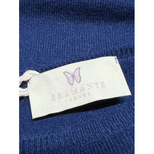 BRAMANTE women's sweater light blue turtleneck art 21 100% cashmere