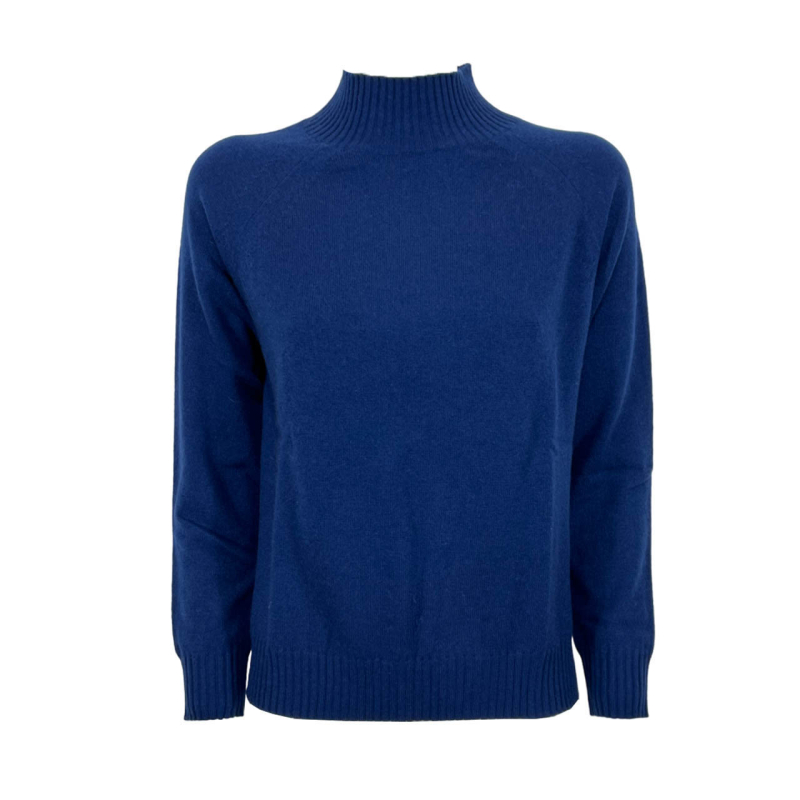 BRAMANTE women's sweater light blue turtleneck art 21 100% cashmere