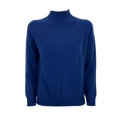 BRAMANTE women's sweater light blue turtleneck art 21 100% cashmere