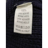 GRP CASA ISAAC heavy blue cardigan FOLK 81 ZIP JACKET 100% wool MADE IN ITALYLY