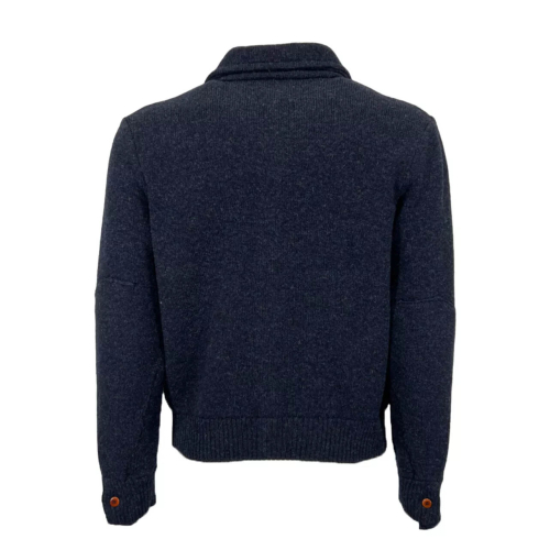 GRP & MAX ROHR fully dropped jacket blue melange MAX 3 SHORT JACKET B MADE IN ITALY