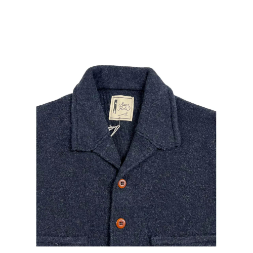GRP & MAX ROHR fully dropped jacket blue melange MAX 3 SHORT JACKET B MADE IN ITALY