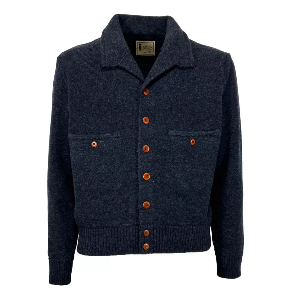 GRP & MAX ROHR fully dropped jacket blue melange MAX 3 SHORT JACKET B MADE IN ITALY