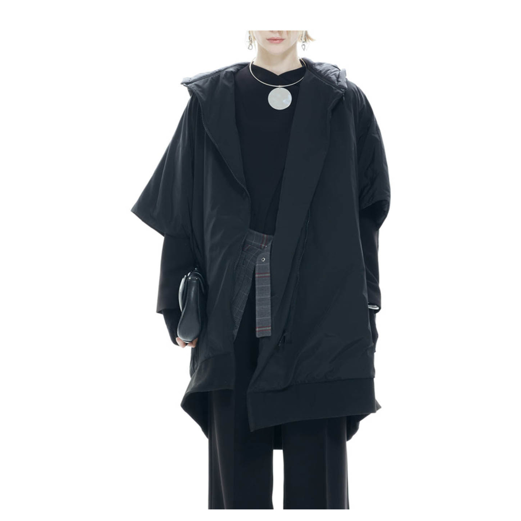 IXOS mantella donna nylon nero over con cappuccio SIMONA 100% poliestere