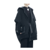 IXOS mantella donna nylon nero over con cappuccio SIMONA 100% poliestere
