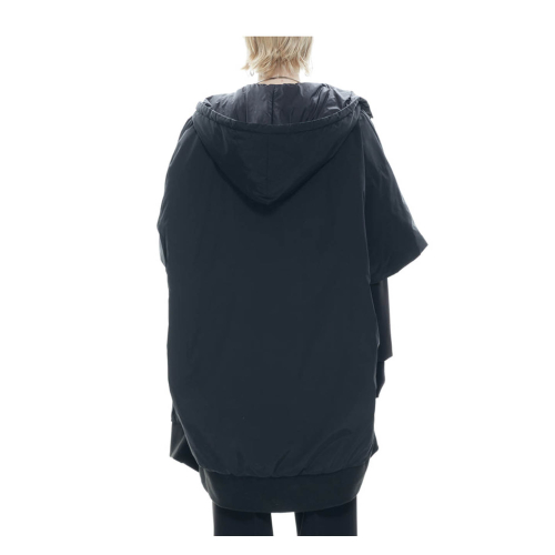 IXOS women's black nylon oversized cape with hood SIMONA 100% polyester