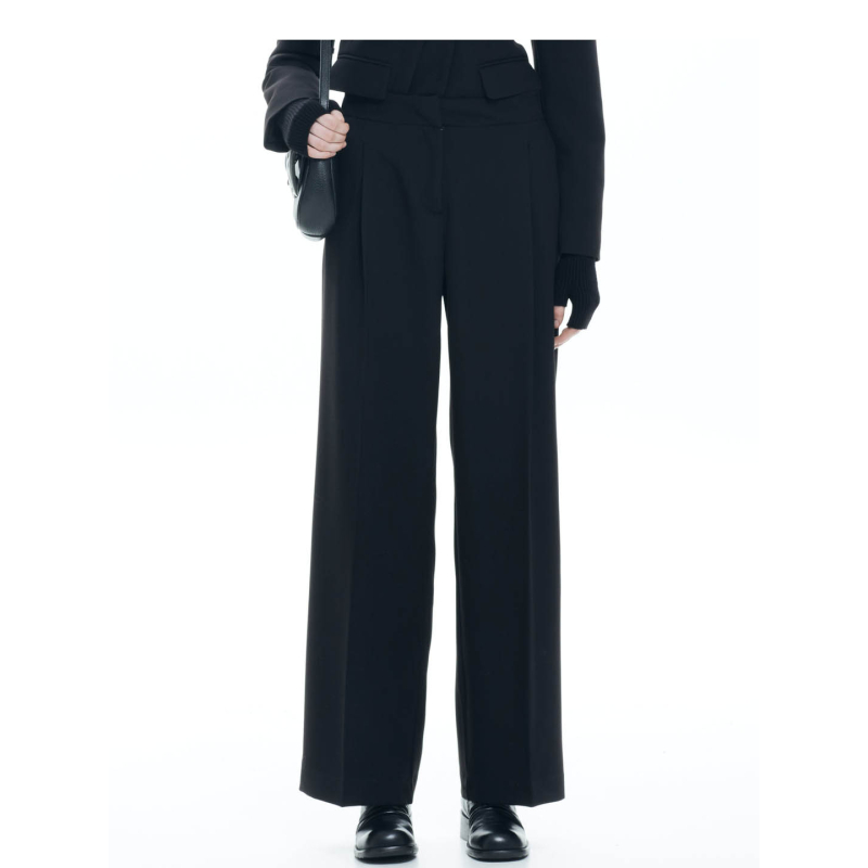 IXOS pantalone donna nero palazzo I70325 AGNESE MADE IN ITALY