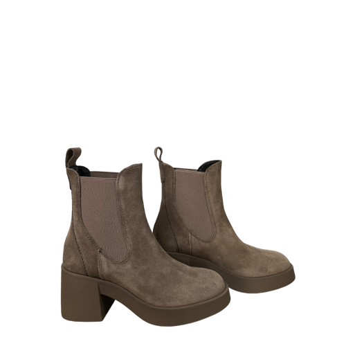 FRANCESCO BRUNELLI stivale basso donna camoscio tortora AR4714 100% pelle