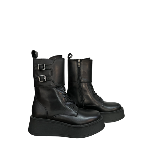 FRANCESCO BRUNELLI women's leather amphibian black BZ4743