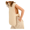 MOLLY BRACKEN women's ribbed vest LA1621CN 48% polyester 36% polyamide 16% acrylic