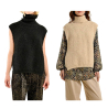 MOLLY BRACKEN women's ribbed vest LA1621CN 48% polyester 36% polyamide 16% acrylic