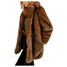 MOLLY BRACKEN women's faux fur jacket brown P1719CH 100% polyester