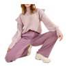 MOLLY BRACKEN women's straight trousers mauve P1761CN 63% polyester 33% viscose 4% elastane