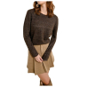 MOLLY BRACKEN maglia donna marrone lurex E1613CN