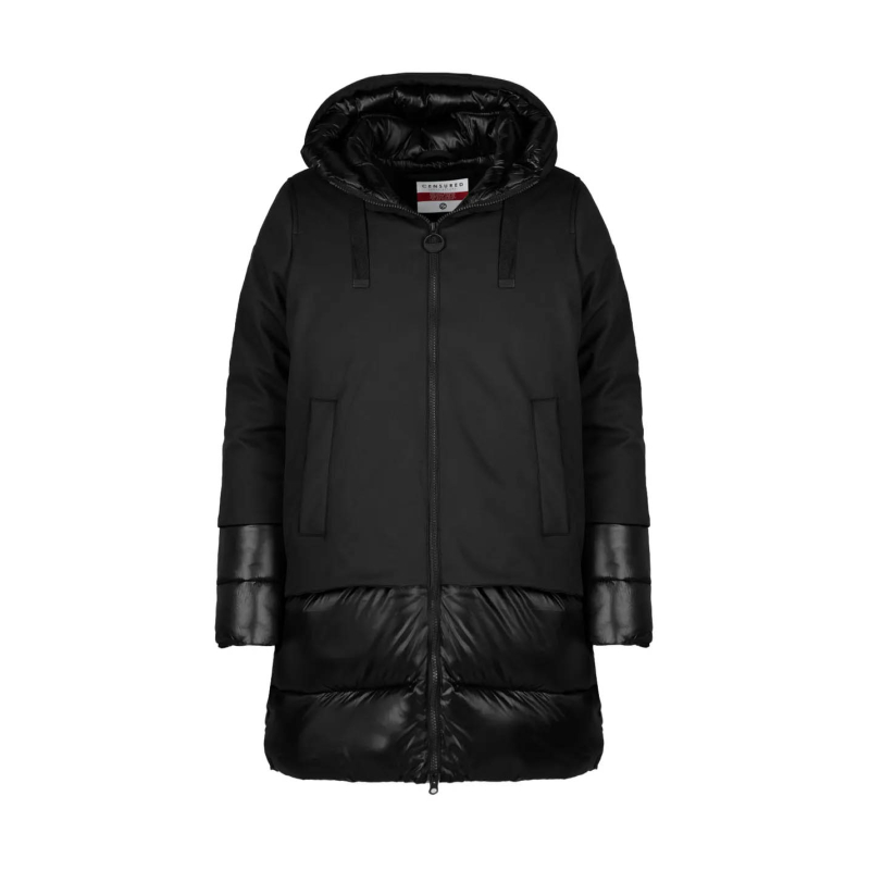 CENSURED women's heavy down jacket bimaterial matt/glossy