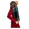 MOLLY BRACKEN sciarpa donna blu quadri multicolor ZA59CN 100% viscosa