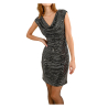 MOLLY BRACKEN women's dress black/silver PW107CH