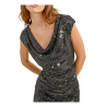 MOLLY BRACKEN women's dress black/silver PW107CH