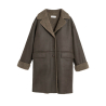 INDI&COLD women's light brown eco-sheepskin jacket MT771 100% polyester