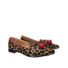 ENTOURAGE ballerina woman pony skin animalier beige ROSY 100% leather MADE IN ITALY
